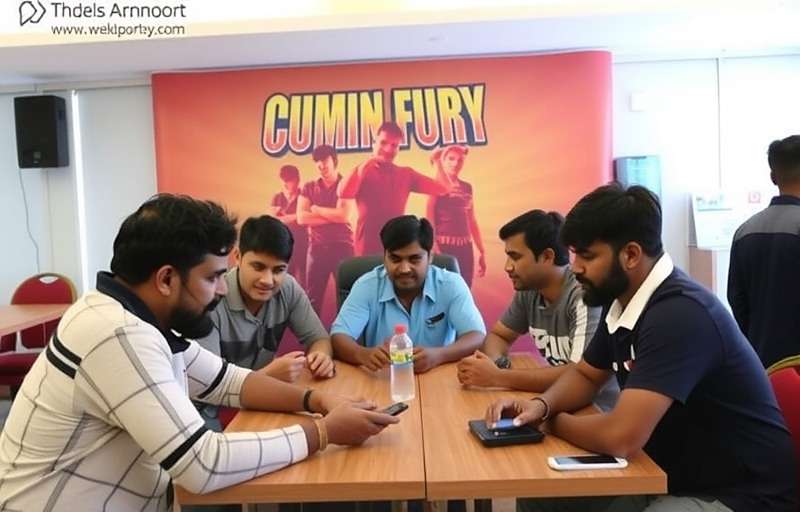 Cumin Fury Brawl Mumbai Tournament Cumin Fury Brawl tournament in Mumbai with players competing on mobile devices